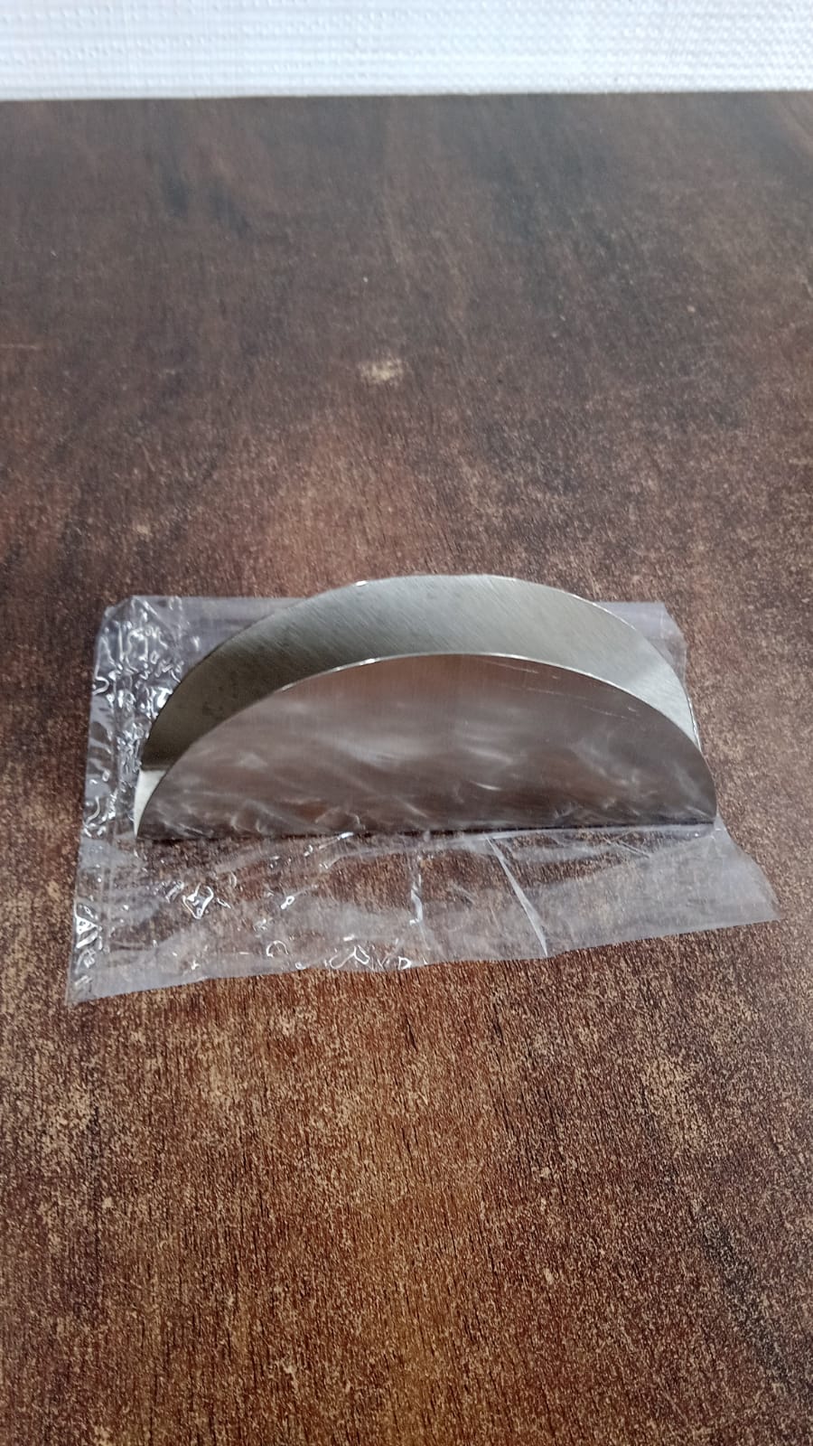 Stainless Steel Half-Moon Shaped Tissue Paper Napkin Holder Stand (1 Pc) Stainless Steel Half-Moon Shaped Tissue Paper Napkin Holder Stand (1 Pc)